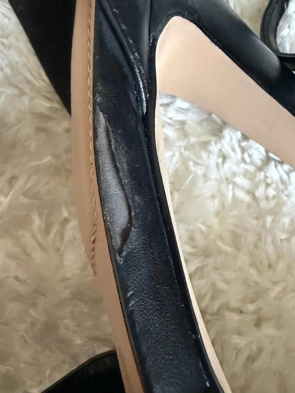 Aldo Black Studded Platform Peep-Toe Ankle Strap Heels